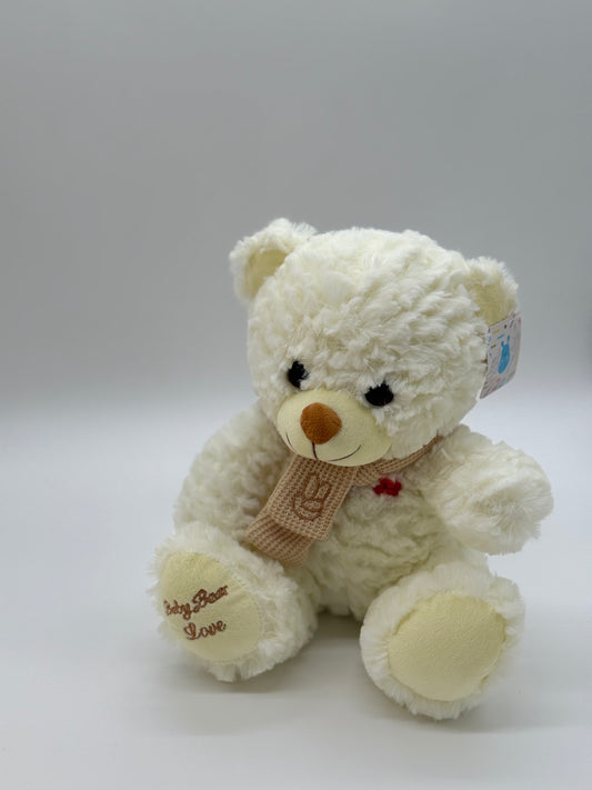 White Teddy Bear Stuffed Animal – Large 14"–17" Soft Plush Toy with Bow