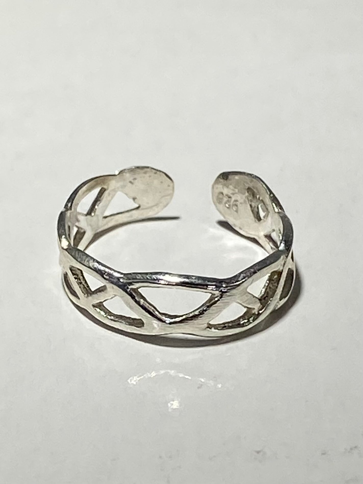 STERLING SILVER FLAT SWIRL Toe/Midi Ring