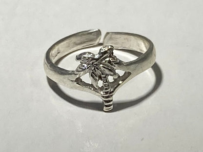 Fine Silver Artistry &amp; Dual-Wear Versatility: Premium .925 Sterling Silver Full Flower Toe / Midi Ring