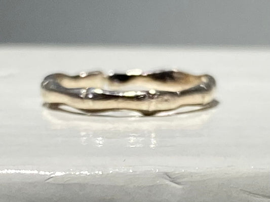 STERLING SILVER SINGLE BAMBOO Toe/Midi Ring