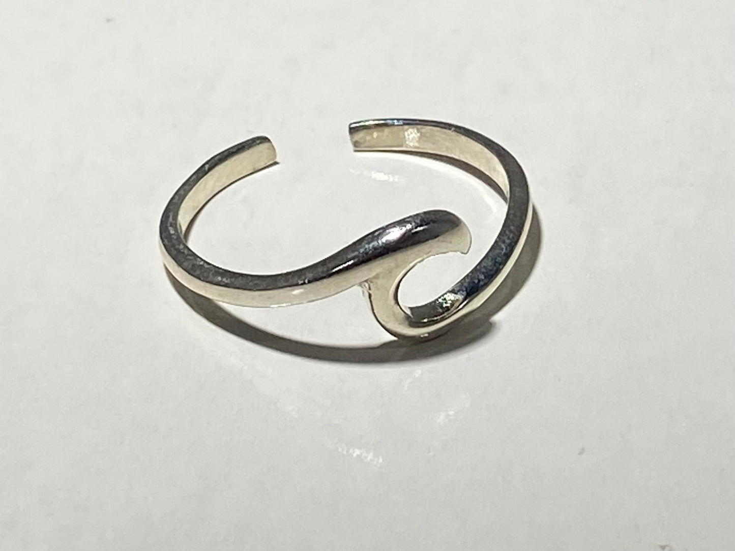 STERLING SILVER WAVE Toe/Midi Ring