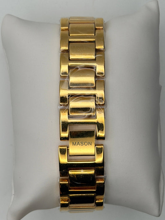 Elite Precision &amp; Brilliant Architectural Luxury: Mason 50M Crystal-Accented Japan Movement Automatic Watch (5 ATM)