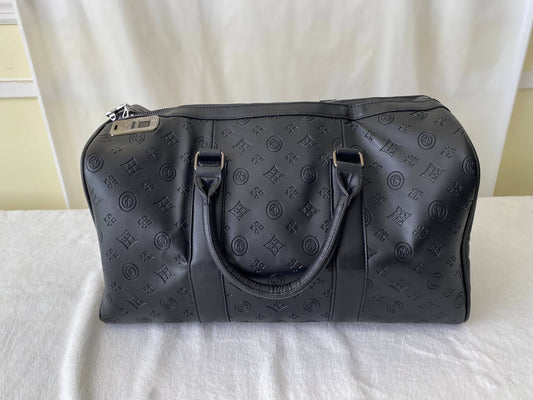 Fingerprint Unlocking Leather Duffel Bag