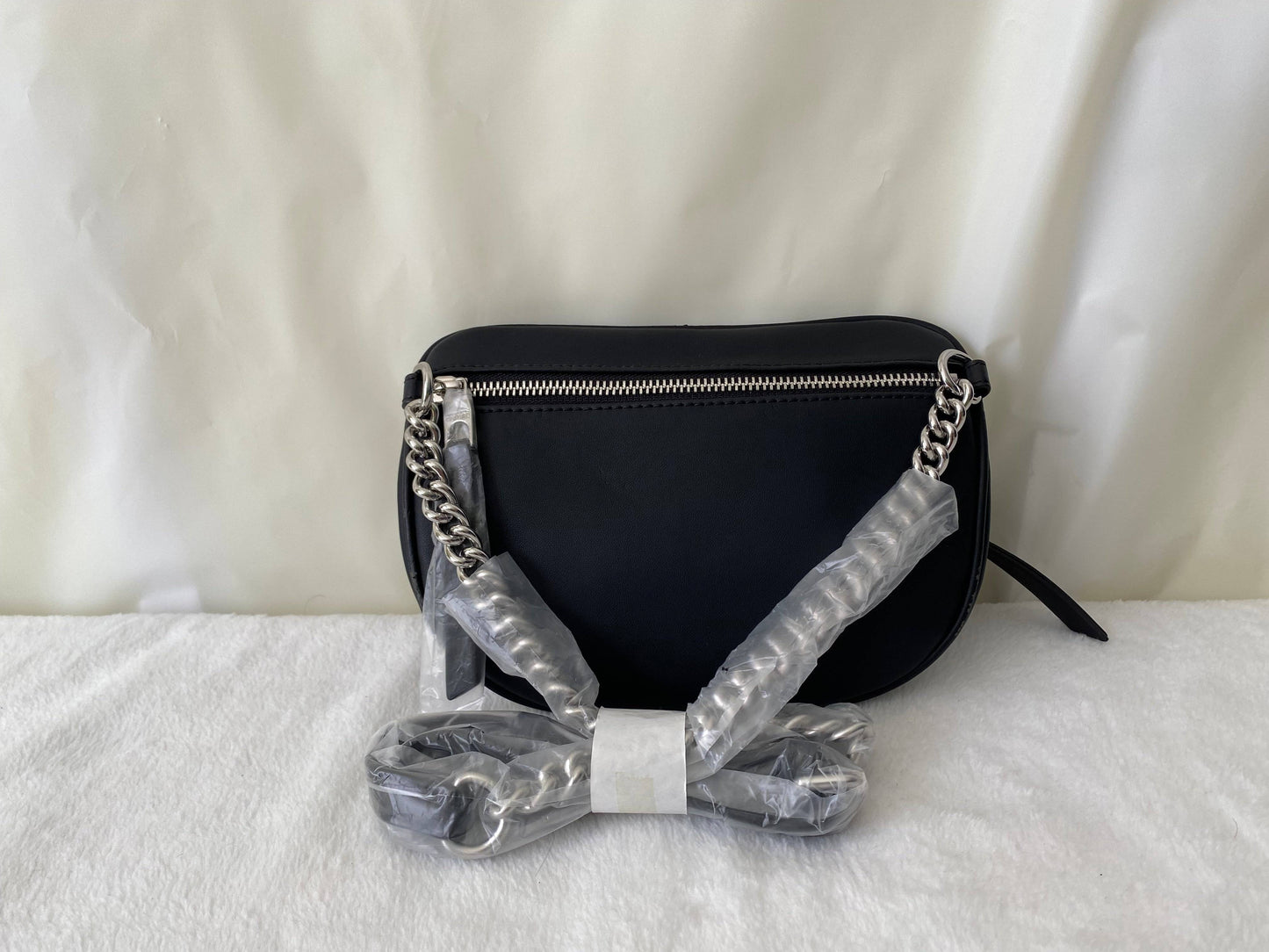 Versace Jeans Couture Black Rubberized Patch Cross