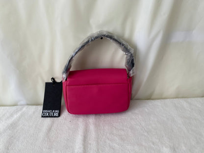 Versace Jeans Couture Pink Rubberized Patch Crossbody / Shoulder Bag