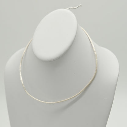 10-Pack Soft Satin Silver Silk Cord Necklace Set