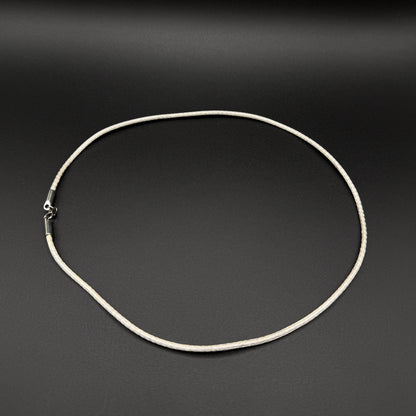 10-Pack Soft Satin Silver Silk Cord Necklace Set