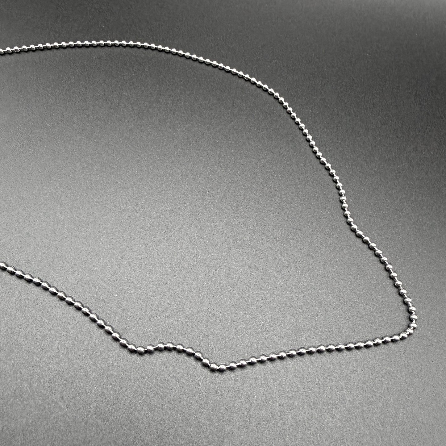 Silver-Tone Ball Chain Necklace