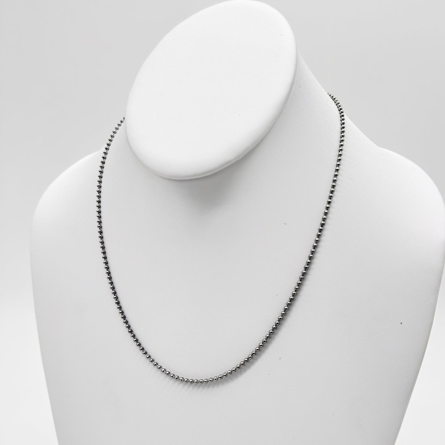 Silver-Tone Ball Chain Necklace