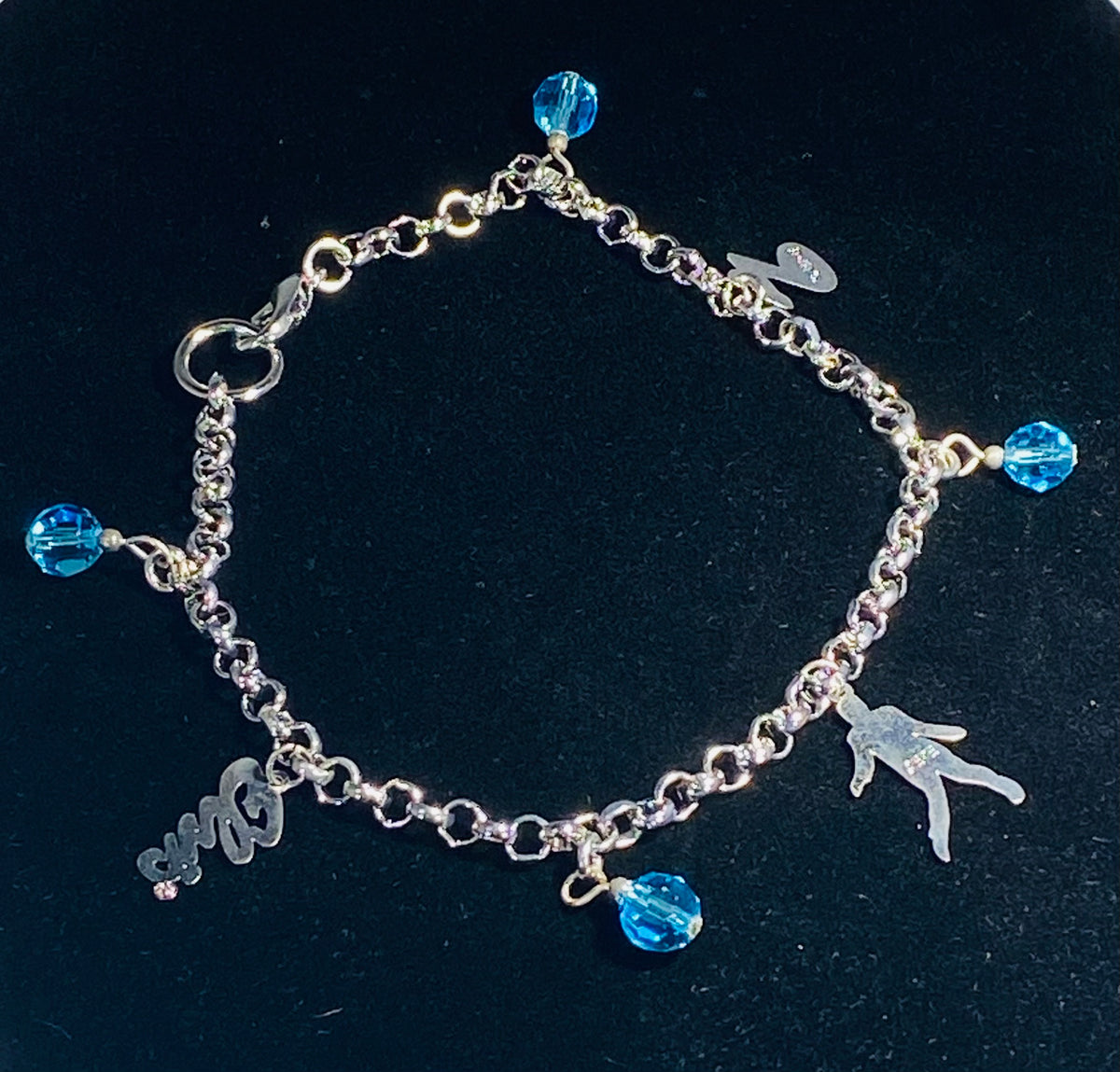 Elvis Presley "Blue Hawaii" Inspired Crystal Charm Bracelet