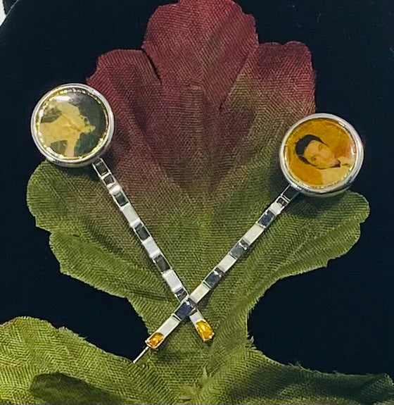 Elvis Presley Vintage Picture Cabochon Bobby Pins (2-Piece Set)