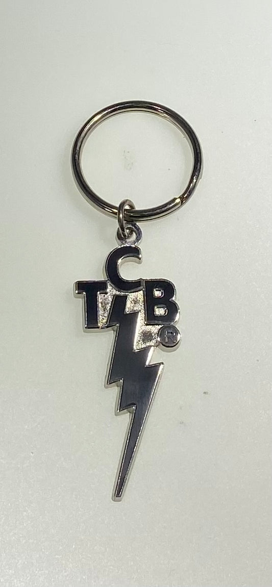 Elvis Presley TCB Lightning Bolt Stainless Steel Keychain
