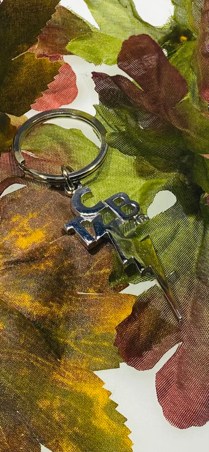 Elvis Presley TCB Enamel Lightning Bolt Keychain