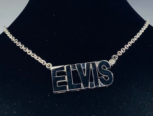 Elvis Presley "ELVIS" Block Letter Stainless Steel Necklace (24")