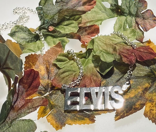 Elvis Presley "ELVIS" Block Letter Stainless Steel Necklace (24")
