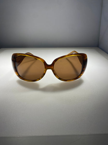 Lucia PL Polarized Sunglasses — Tortoise Amber Frame with Brown Gradient Lenses