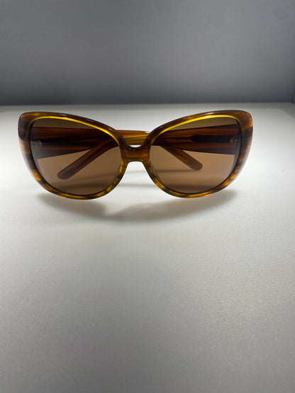 Lucia PL Polarized Sunglasses — Tortoise Amber Frame with Brown Gradient Lenses