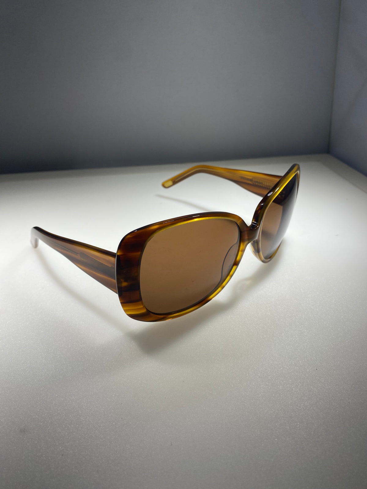 Lucia PL Polarized Sunglasses — Tortoise Amber Frame with Brown Gradient Lenses