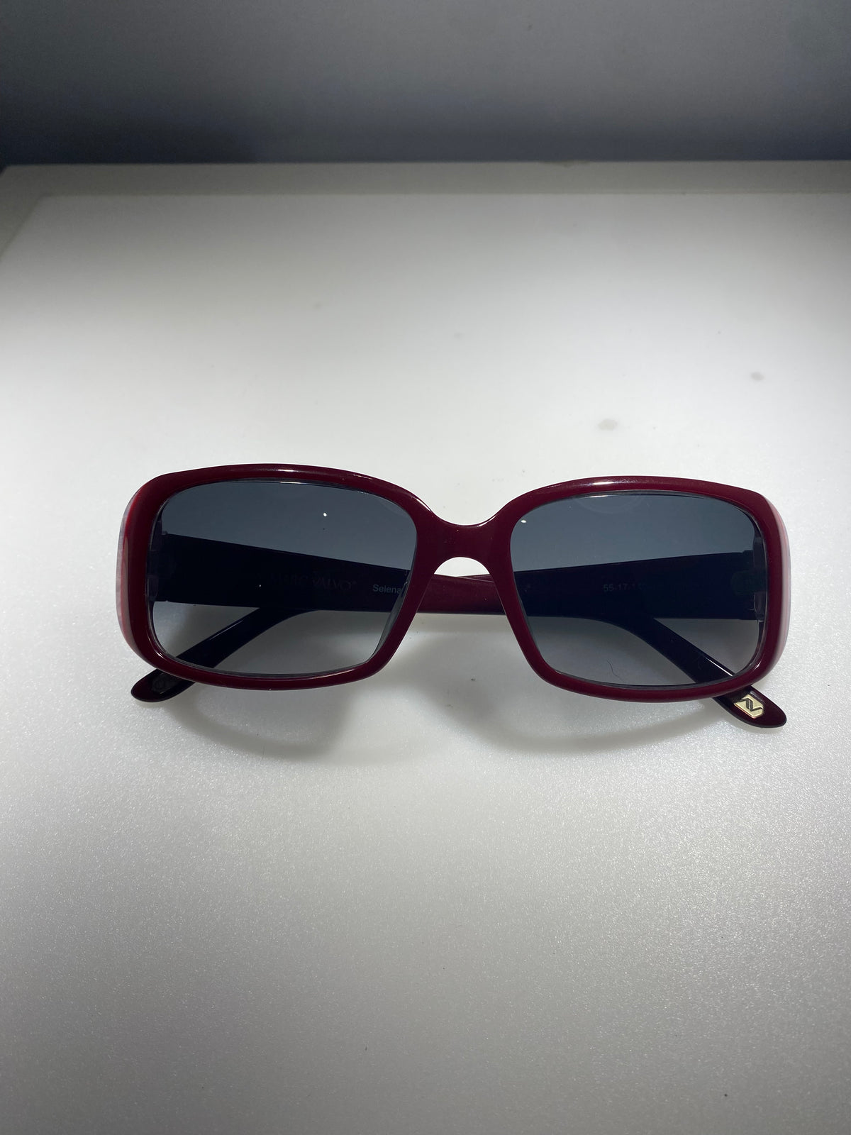 Carmen Marc Valvo Selena Purple Burgundy Oval Sunglasses Frames Only