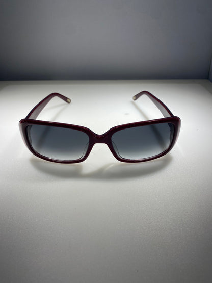 Carmen Marc Valvo Selena Purple Burgundy Oval Sunglasses Frames Only