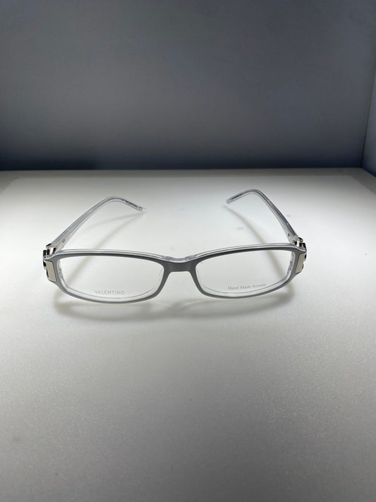 Valentino VAL 5654 FGX Designer Eyeglass Frames — White Handmade Acetate