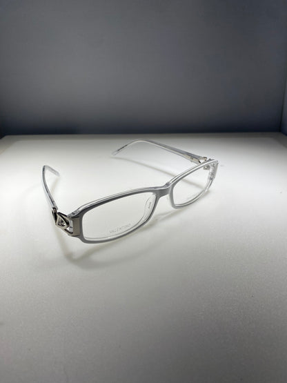 Valentino VAL 5654 FGX Designer Eyeglass Frames — White Handmade Acetate