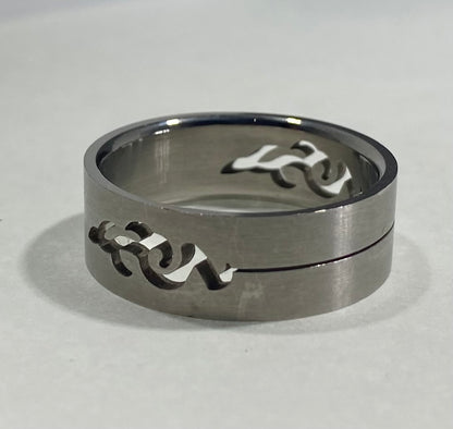 Madison Collections Tribal Cutout Stainless Steel Band Ring