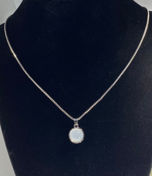 Moby Pearl Pendant Necklace on Box Chain (18" + 2" Extender) FROM MADISON COLLECTIONS