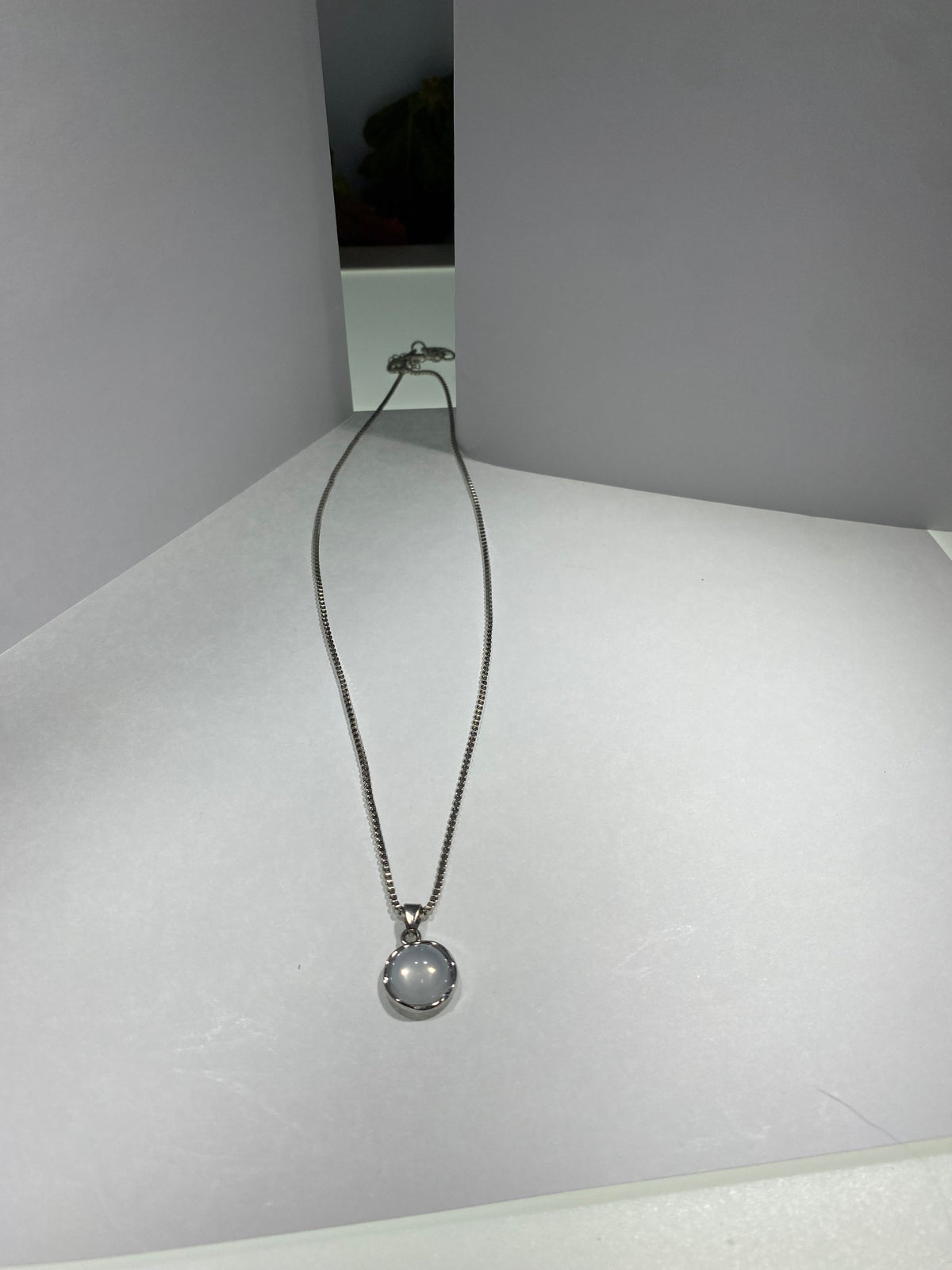 Moby Pearl Pendant Necklace on Box Chain (18" + 2" Extender) FROM MADISON COLLECTIONS