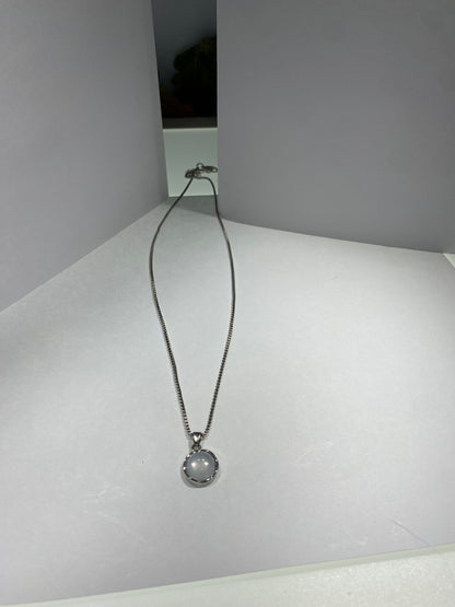 Moby Pearl Pendant Necklace on Box Chain (18" + 2" Extender) FROM MADISON COLLECTIONS
