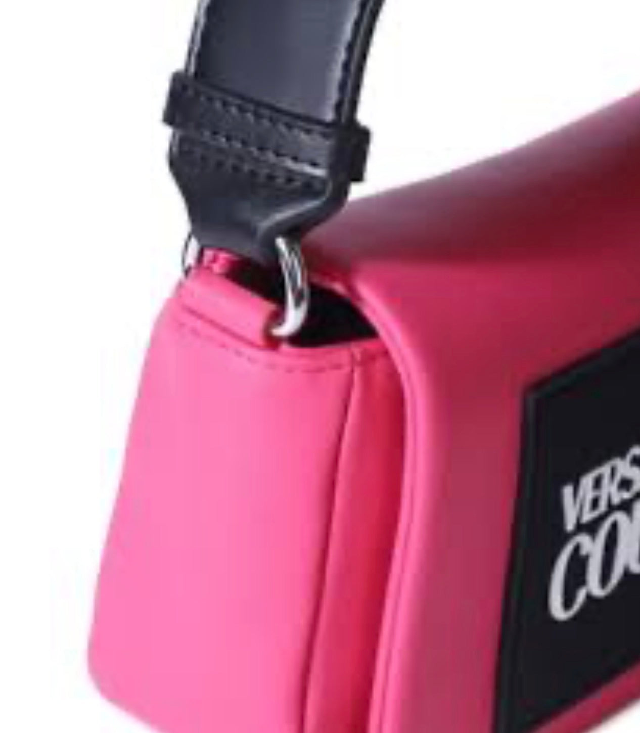 Versace Jeans Couture Pink Rubberized Patch Crossbody / Shoulder Bag