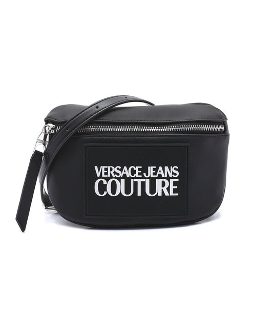 Versace Jeans Couture Black Rubberized Patch Cross