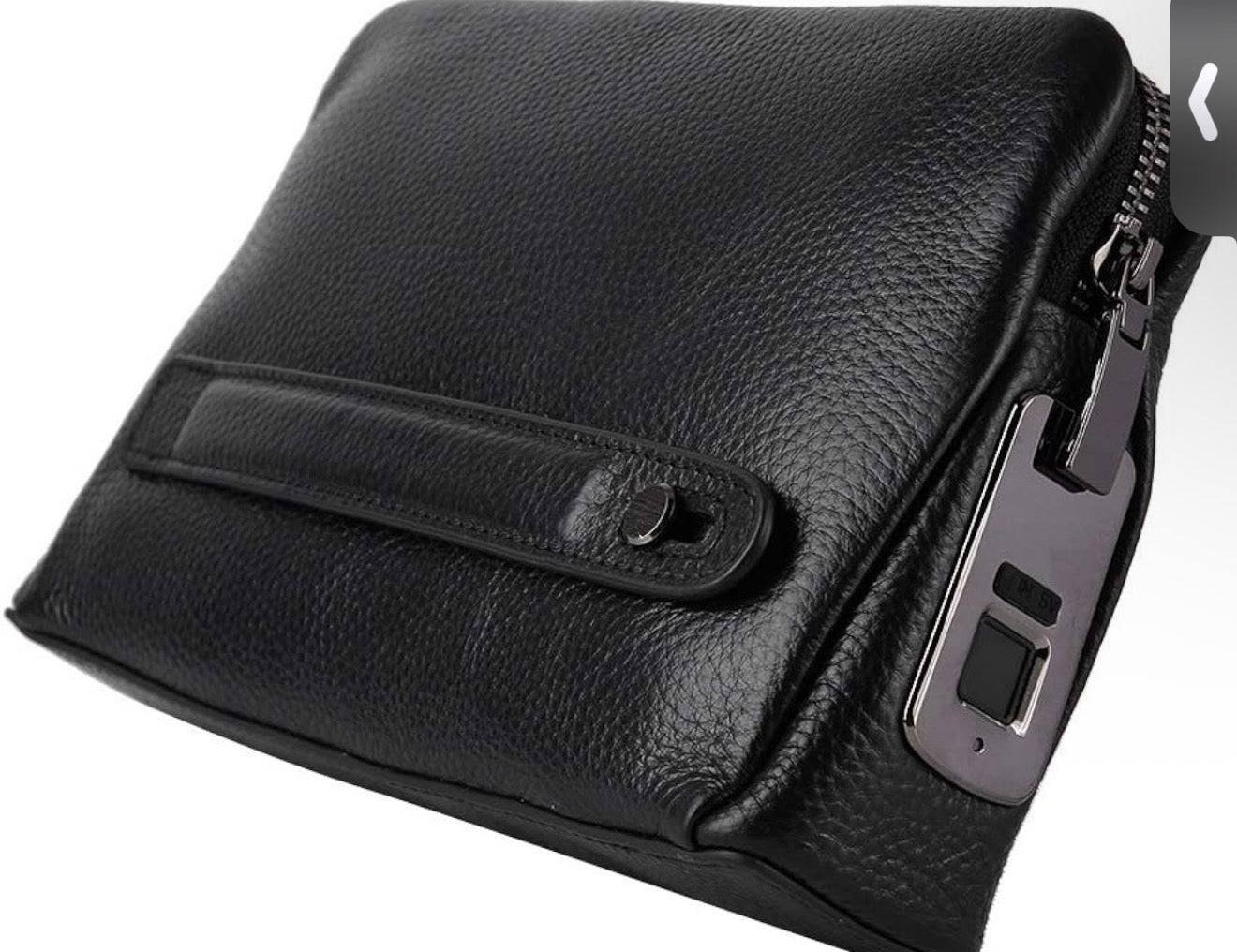 FILILOCK FL V1 MEN ZIPPER LEATHER WALLET SMART FINGERPRINT SECURITY HANDBAG LONG STANDBY