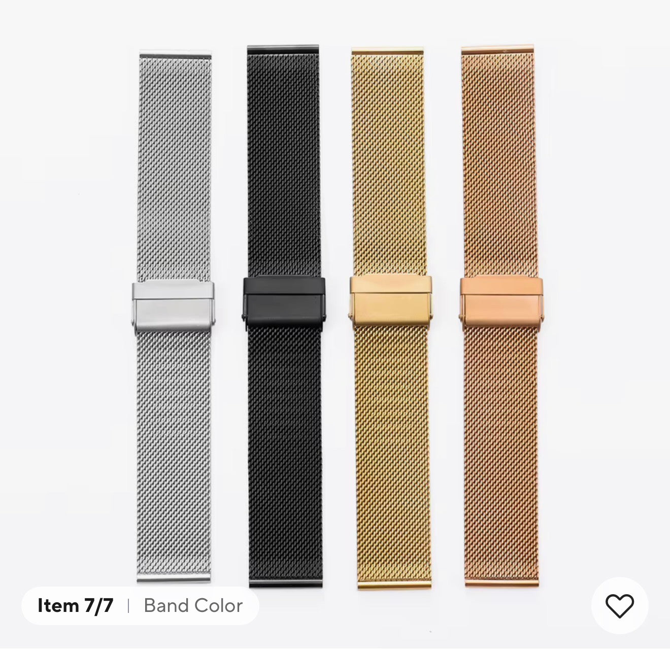 BLACK MESH STAINLESS STEEL BRACELET SMARTWATCH BAND 38-42 MM