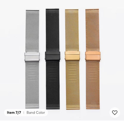 BLACK MESH STAINLESS STEEL BRACELET SMARTWATCH BAND 38-42 MM