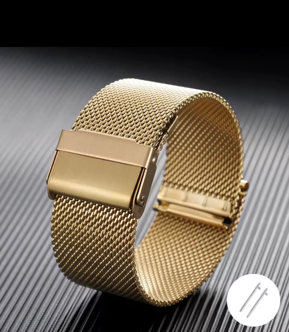 GOLD MESH STAINLESS STEEL BRACELET SMARTWATCH BAND 38-42 MM