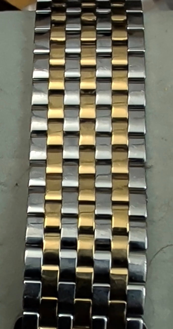 TWO TONE GOLD AND SILVER STAINLESS STEEL BRACELET SMARTWATCH BAND 38-42 MM