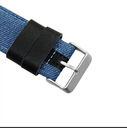 Hybrid Nylon and Genuine Leather Smartwatch Replacement Band