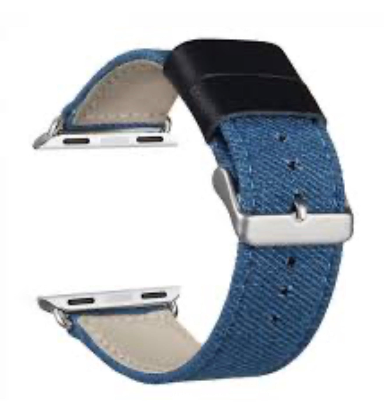Hybrid Nylon and Genuine Leather Smartwatch Replacement Band