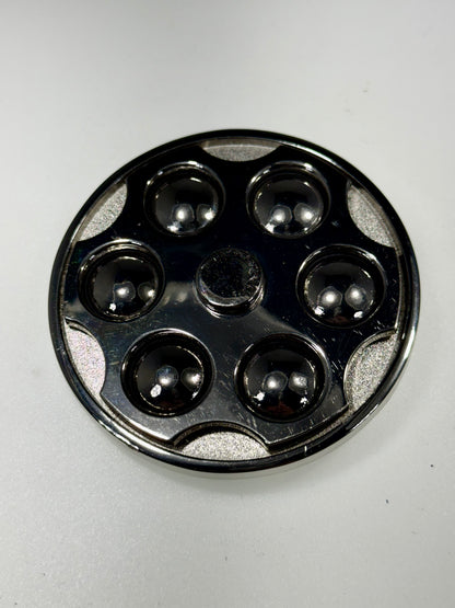Revolver Cylinder Spinning Round Belt Buckle