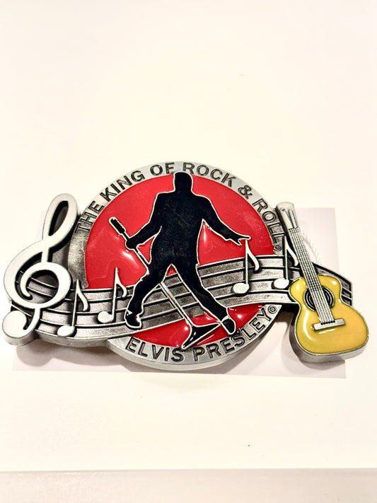 Elvis Presley "The King of Rock & Roll" Enamel Belt Buckle