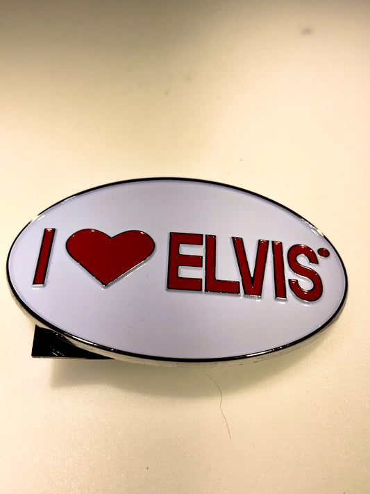 "I ❤ ELVIS" Oval Enamel Belt Buckle