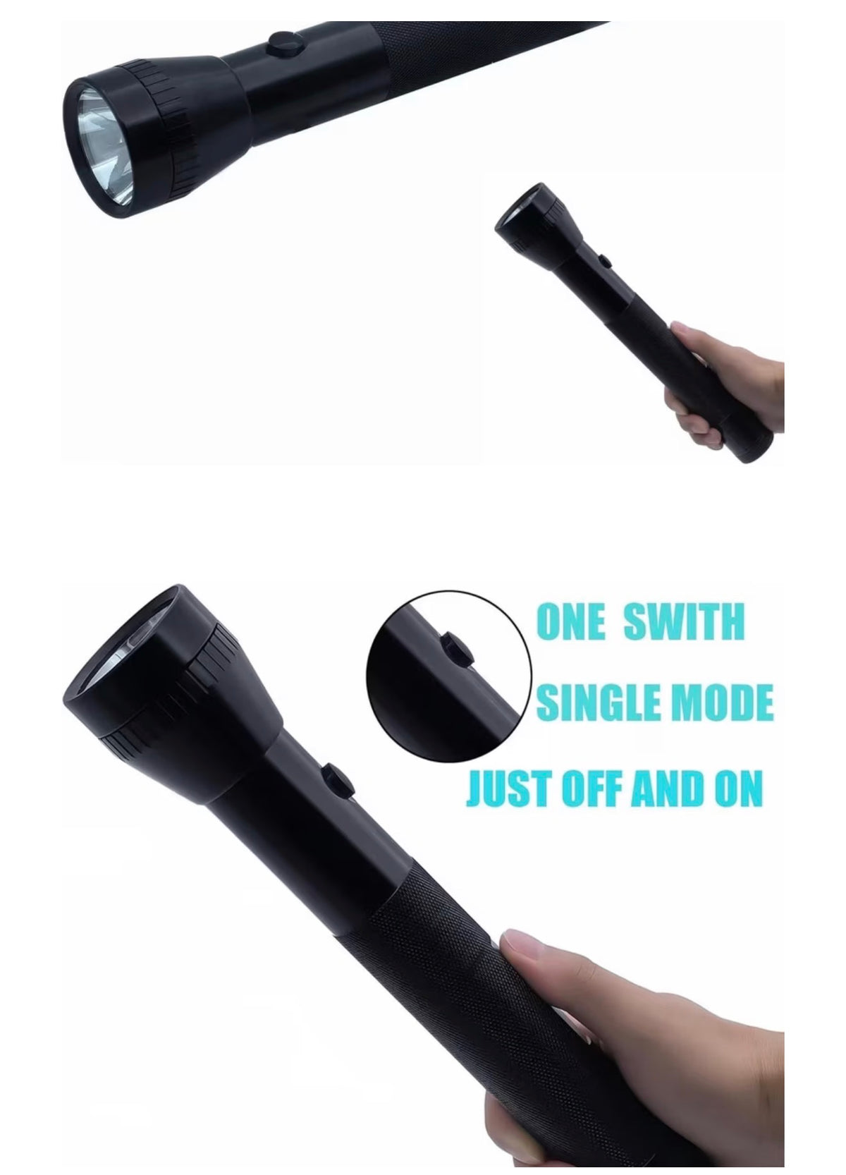 Ultra Bright Tactical LED Flashlight with Anti-Slip Grip