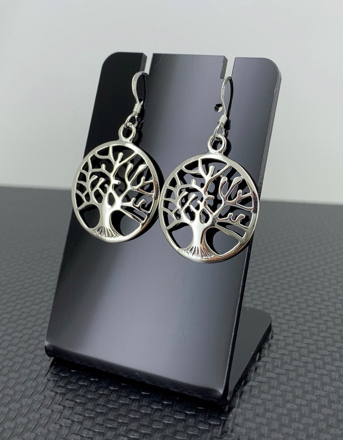 Tree Silver-Tone Cutout Tree of Life Drop Wire Earrings life Earring