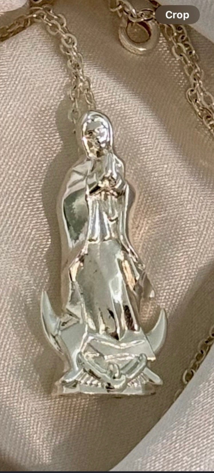 Our Lady of Guadalupe 925 Sterling Silver Figural Pendant Necklace