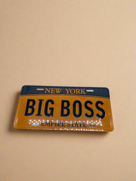 BIG BOSS New York License Plate – NYC Skyline Souvenir