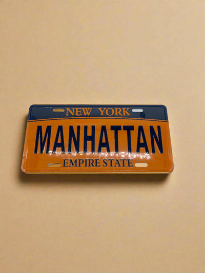 Empire State New York License Plate – Gold Metal Souvenir Replica