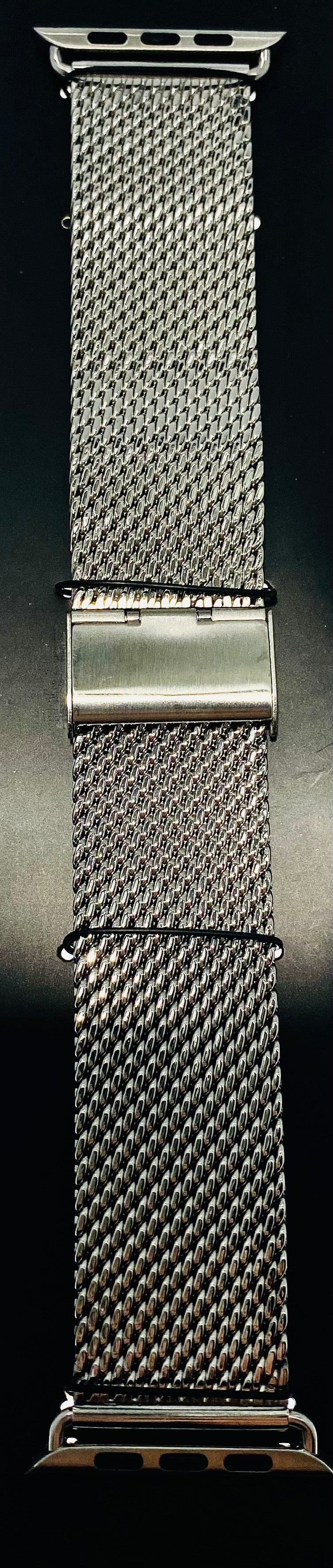 SILVER MESH STAINLESS STEEL BRACELET SMARTWATCH BAND 38-42 MM