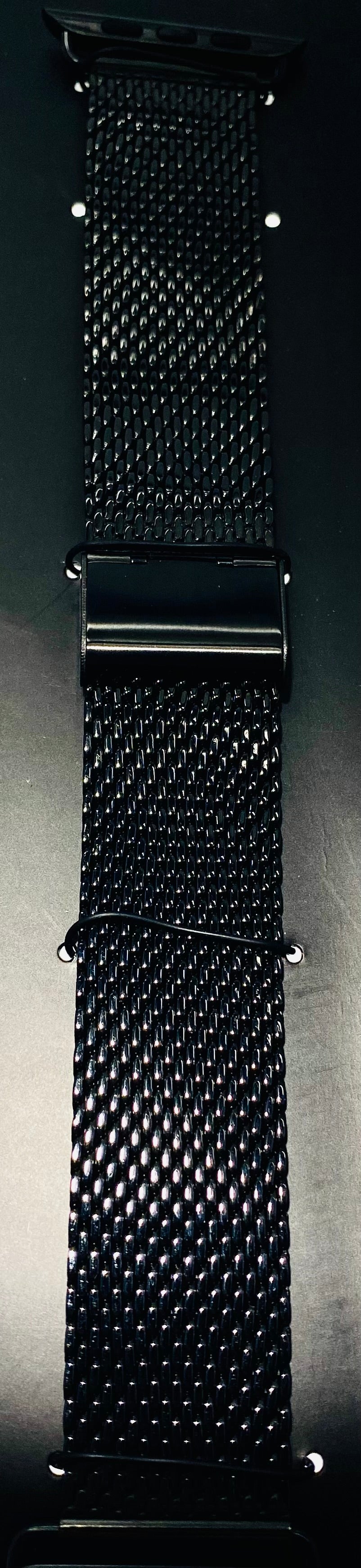 BLACK MESH STAINLESS STEEL BRACELET SMARTWATCH BAND 38-42 MM