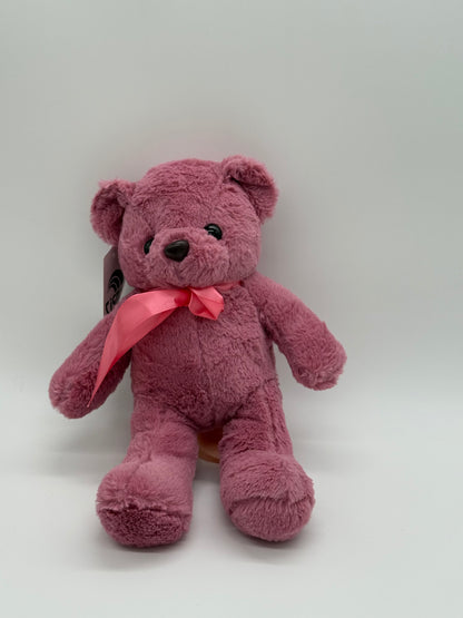 Teddy Bear Stuffed Animal - Dark Pink Violet (9" to 10" Cuddly Plush Bear)